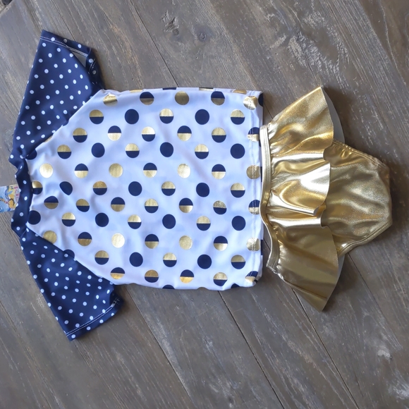 Nwot Bunz Kids Size 4 Rash guard 2 piece swim set - Picture 5 of 5